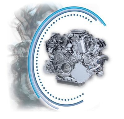 Figure feuille multifonctionnelle autour du bloc moteur
