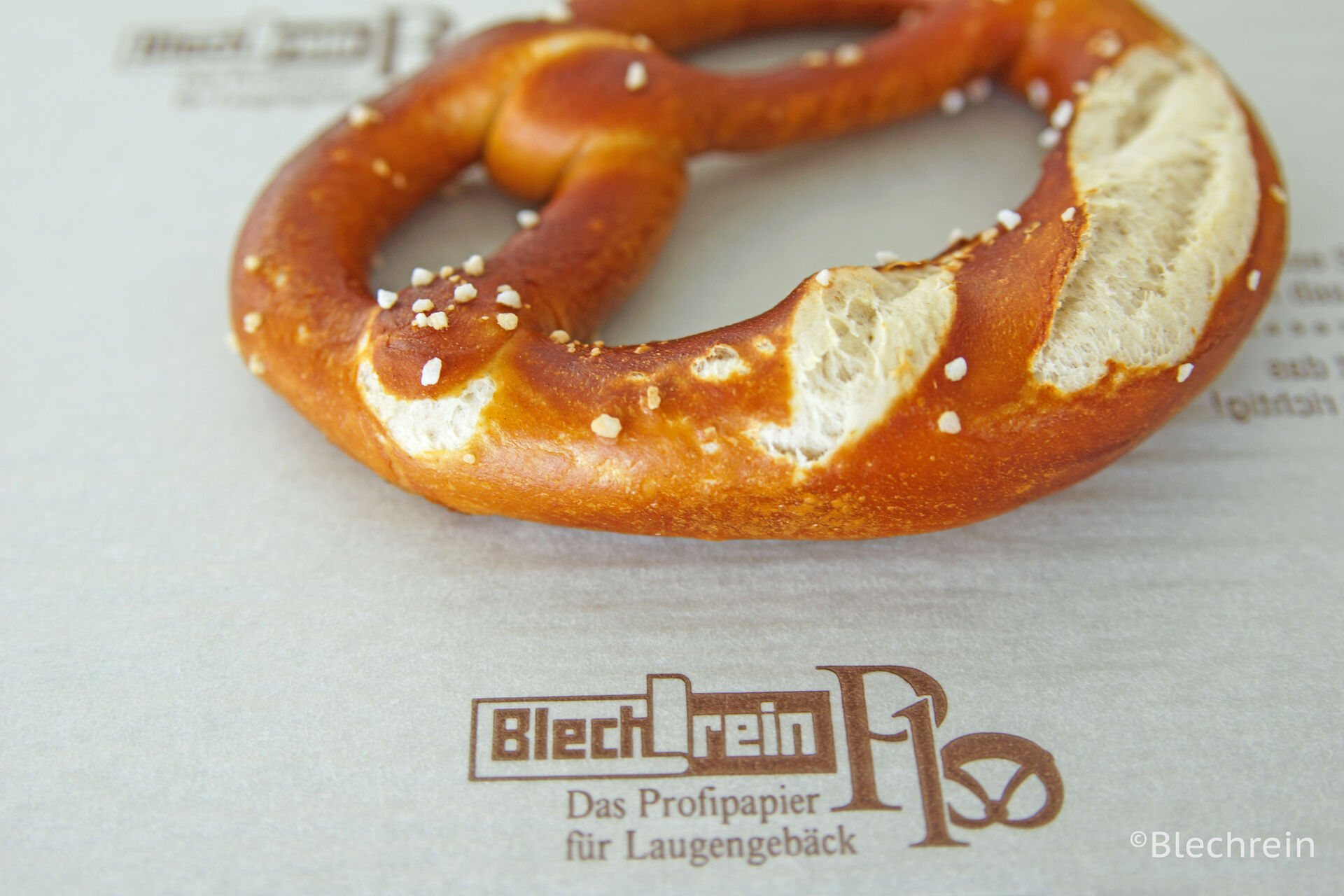pretzel on a Blechrein Lye baking paper