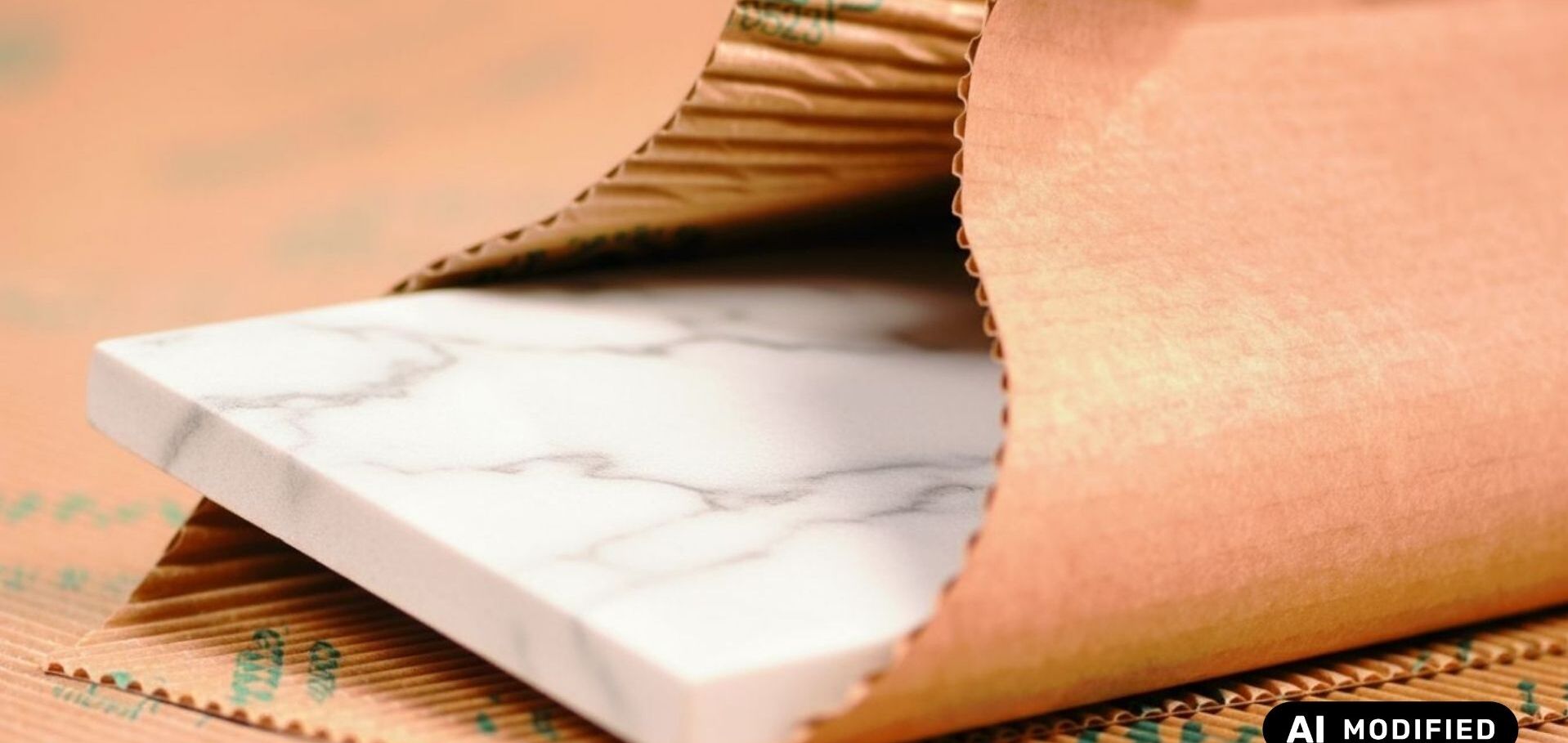 BRANOseal corrugated cardboard reliably protects sensitive tiles from scratches and damage during storage, transport and installation.
