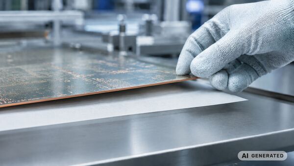 BRANOperl pour des processus de découpe propres dans la fabrication de circuits imprimés Circuits imprimés de base avec papier de séparation dans la production moderne de circuits imprimés – une protection de surface de haute qualité lors de la fabrication de circuits imprimés dans la production électronique industrielle