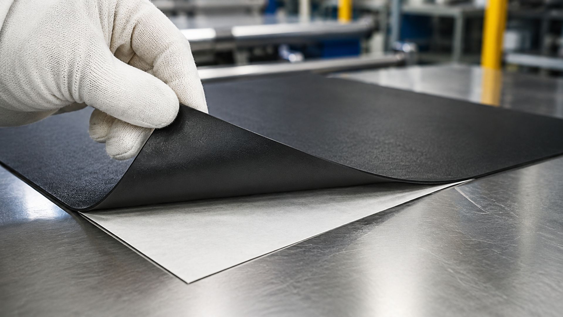 BRANOperl release paper for elastomers and rubber, used for clean separation and protection of sensitive material surfaces.